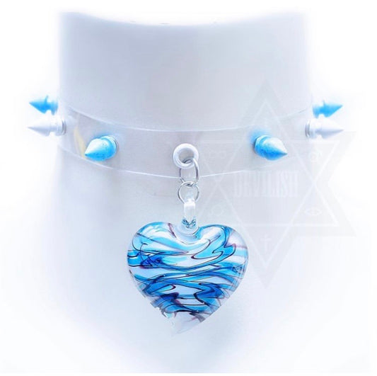 Clear heart choker