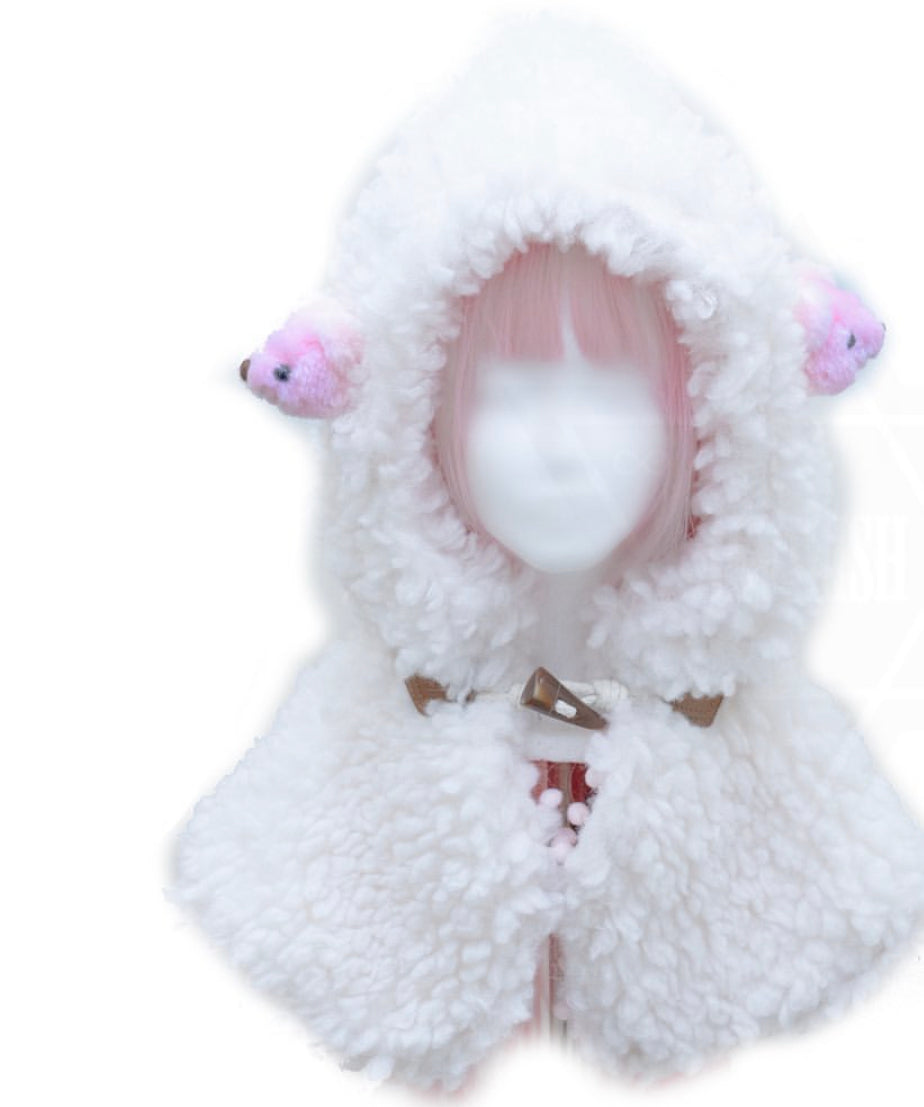 Pink little bears hooded neckwarmer