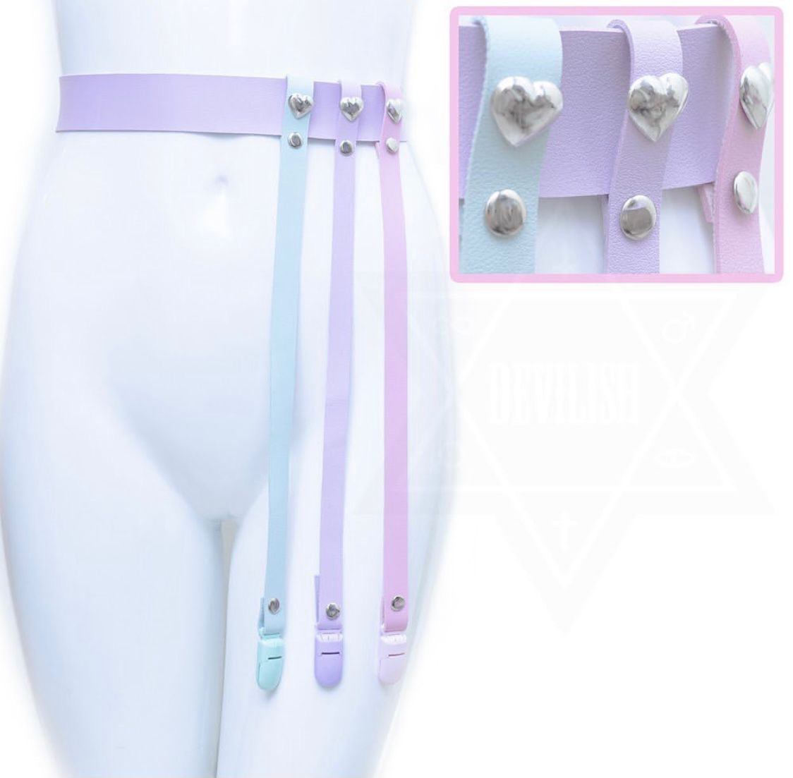 Pastel garter belt.